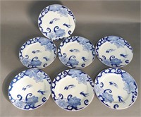 Asian Blue and White Porcelain Plates