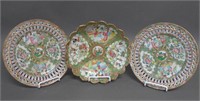 Antique Chinese Rose Medallion Porcelain Plates