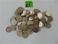 100 Silver Roosevelt Dimes Assorted Dates