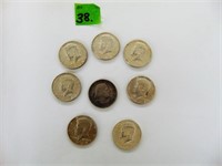 8 Silver Half Dollars 1893 Columbian Expo + 7