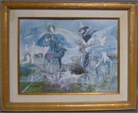 Signed Modern Figural Painting