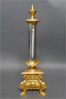 Louis XVI Style Silvered & Gilt Thermometer