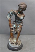 Patinated Bronze Clad Figural Sculpture