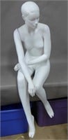 Full Size White Seated Female Mannequin