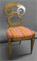 ...Set of Burled Wood Veneer Dining Chairs