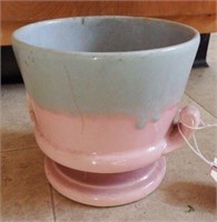 Hull pottery blue and pink double handled