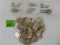 123 Silver Roosevelt Dimes Assorted Dates