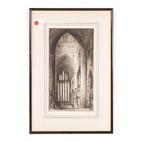 J. Alphonse Brewer. "York Minster," etching