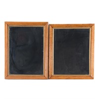 Two maple framed mirrors