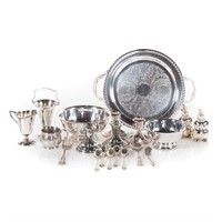Box of silver-plated items