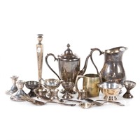 Box of silver-plated items