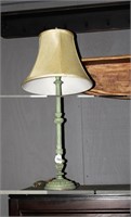 Metal stick lamp with shade