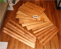 6 pcs of plywood shelving (21 x 28") plus slats