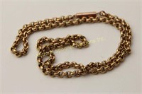 ENGLISH 9K YELLOW GOLD CHAIN LINK NECKLACE
