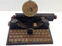 Vtg De-Lux Dial Tin Typewriter  Working