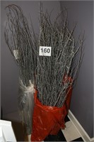 3 bundles silver branches, 4-5', some lighted