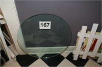 3/4" glass round table top, 30"