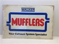 Walker Mufflers Steel One Sided Sign  "C"