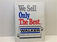 Walker Muffler One Sided Steel Sign  18 x 24