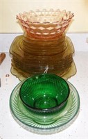 Depression glass lot to include: yellow