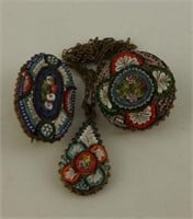 (3) Early Italian beaded pins