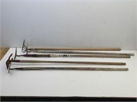 (5) Old Rustic Yard Tools