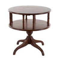Round pine coffee table