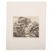 Anthonie Waterloo. Landscape, etching
