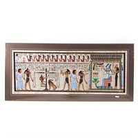 Egyptian painting on papyrus in ancient manner