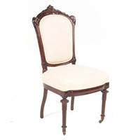 Directoire carved wood side chair