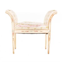 French style upholstered window bench (as is)