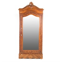 Rococo style mirrored armoire