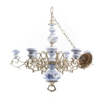 Delft style chandelier