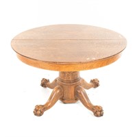 Victorian round dinner table with three leaves