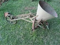 Vintage two-row fertilizer distributor