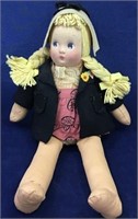 Cloth and plastic doll