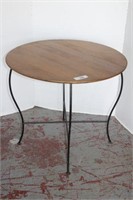 Mid century side table with metal base