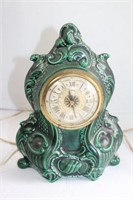 Glazed ceramic electric clock
