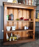 Open front bookcase wood