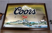 Coors ad framed mirror