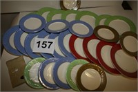 Caspari Paper Plates: 17 pkgs of 8 dinner, 11