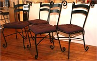 4 black iron chairs (heavy)