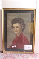 "Roberta" framed portrait by Louise Waters
