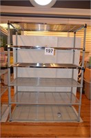 Metal Shelving 4 x 2 x 5', 6 shelves