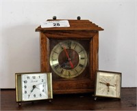 Vintage table clocks lot of 3