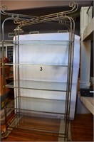 Decorative iron display unit w  1/4" glass