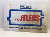 Walker Mufflers Steel One Sided Sign  "D"