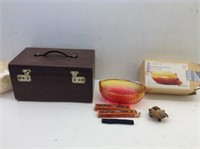 Mixed Vtg Lot  Wood Jewelry Box More