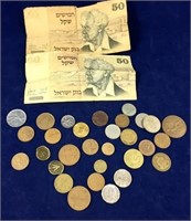 Foreign Coins and Paper Money Assortment
