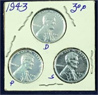 1943 Steel Lincoln Cent Set, Uncirculated